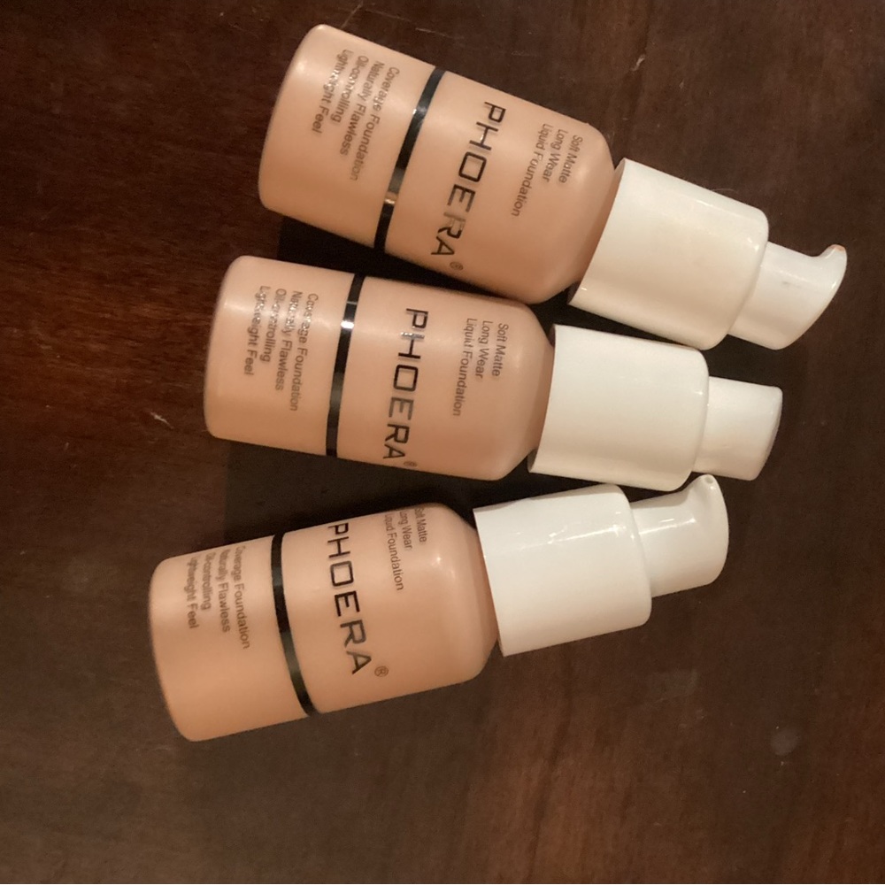 3 pack of Phorea foundation all same shade #104 buff beige
